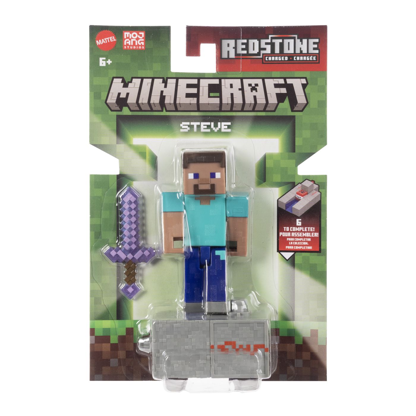 MINECRAFT CRAFT A BLOCK FIGURINA STEVE 8CM