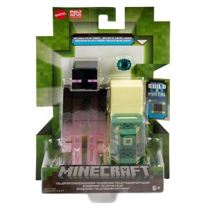 MINECRAFT CRAFT A BLOCK FIGURINA TELEPORTING ENDERMAN 8CM