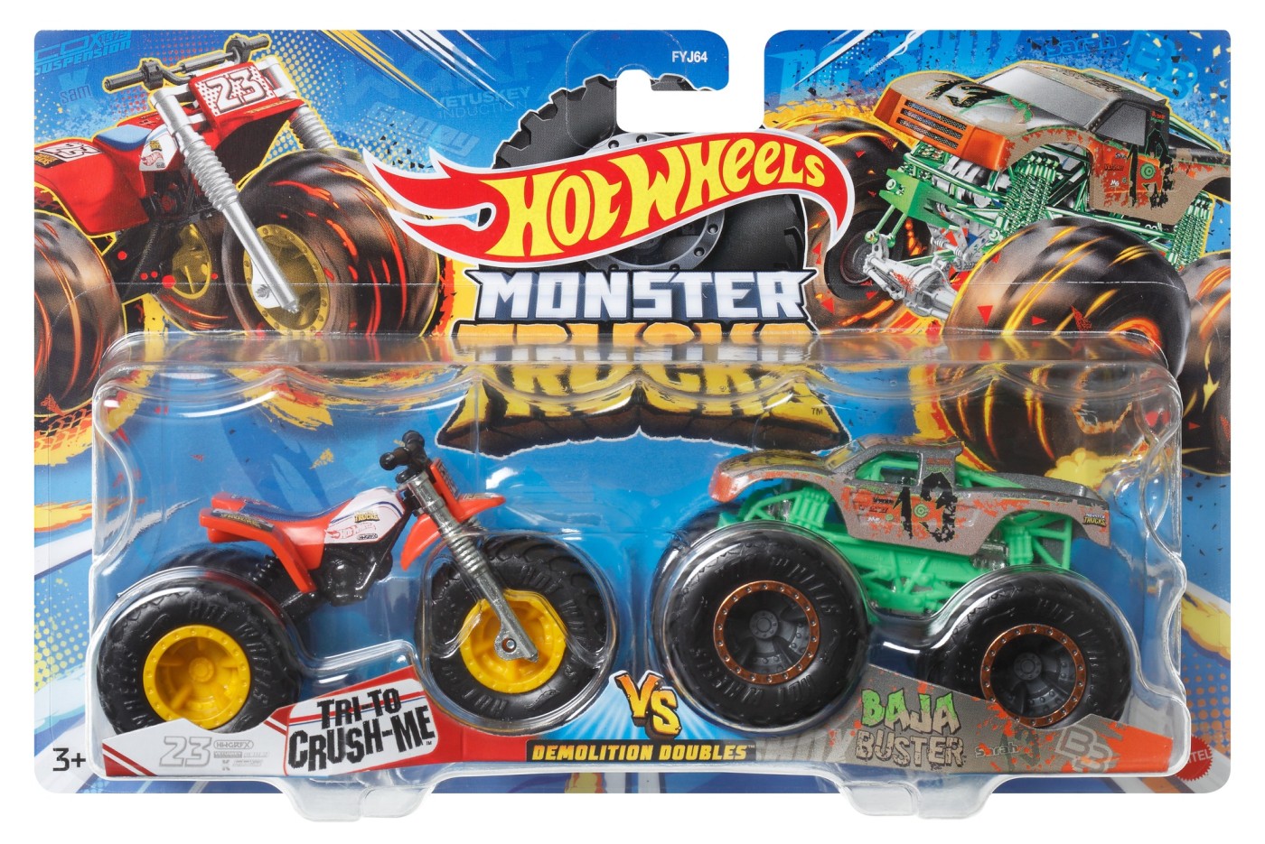 Monster Truck Set 2 Masini Scara 1 La 64 Tri To Crush Me Si Baja Buster