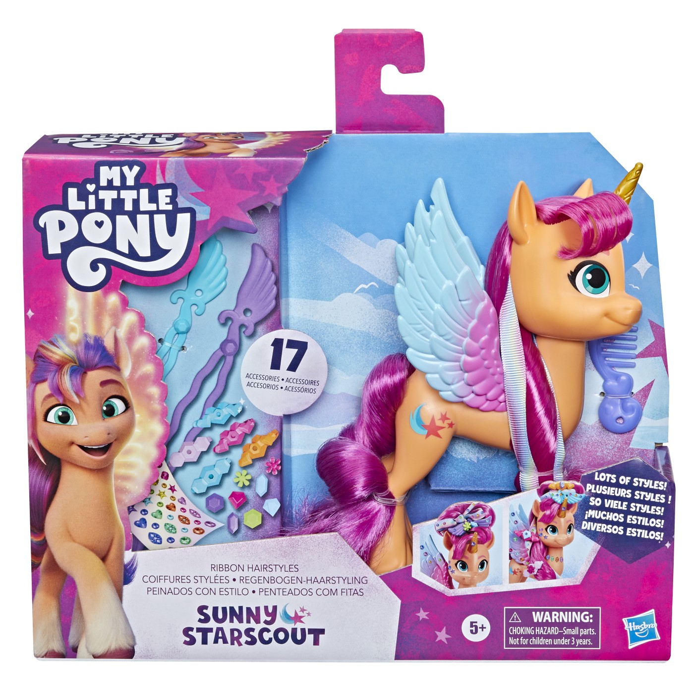 MY LITTLE PONY RIBBON HAIRSTYLES FIGURINA SUNNY STARSCOUT