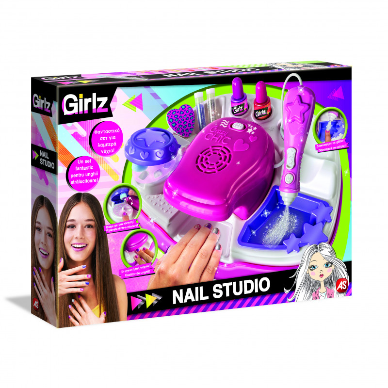 Nail Studio Girlz Set Unghii Cu Sclipici
