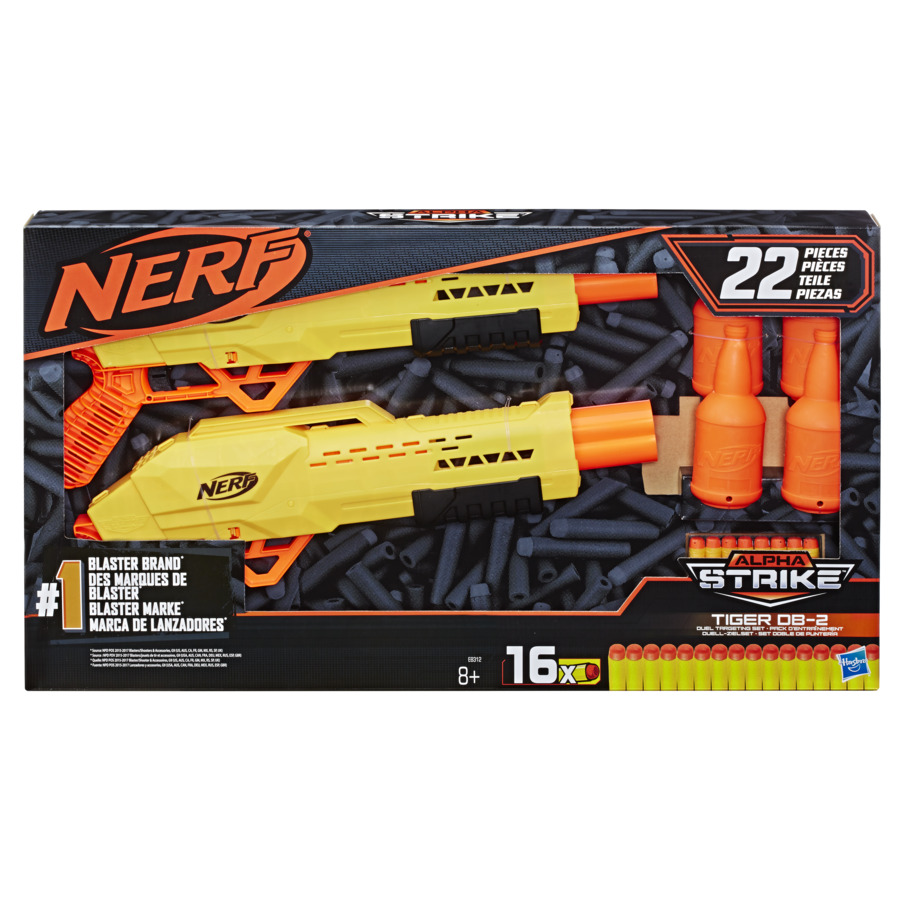 Nerf Alpha Strike Set 2 Blastere Tiger DB2 Cu Tinte