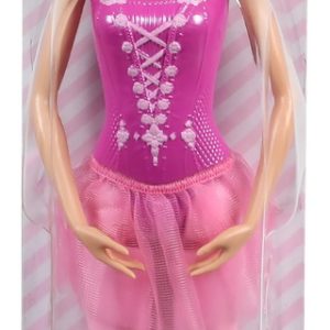 PAPUSA BARBIE BALERINA BLONDA CU COSTUM ROZ