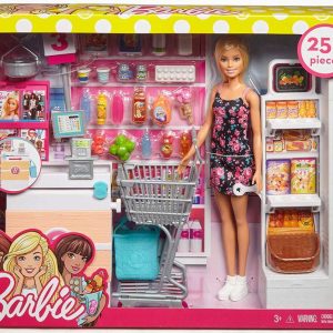 PAPUSA BARBIE CU SET DE JOACA SUPERMARKET
