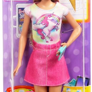 PAPUSA BARBIE GAMA FAMILY BONA BLONDA CU FUSTITA ROZ