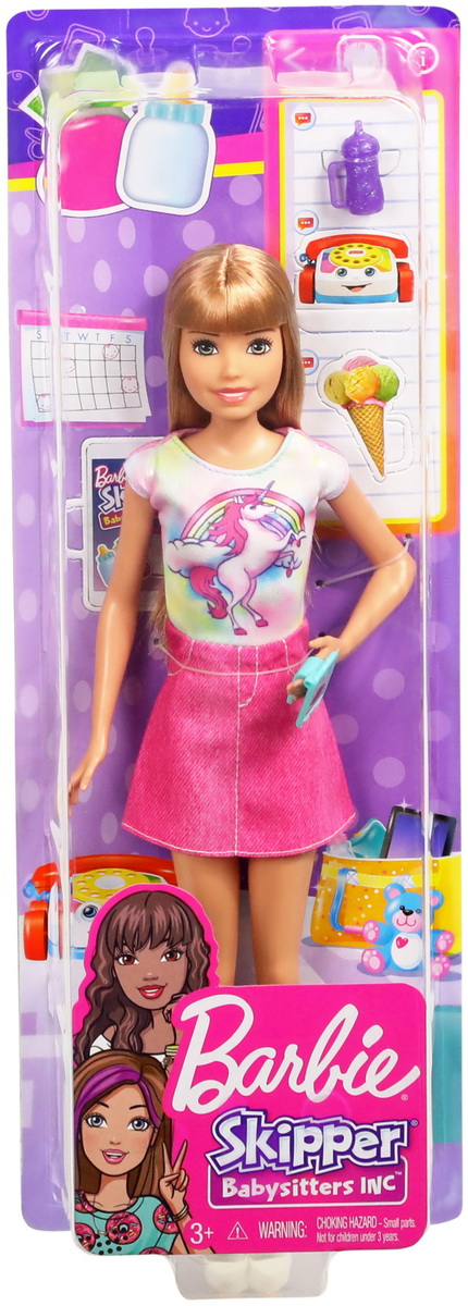 PAPUSA BARBIE GAMA FAMILY BONA BLONDA CU FUSTITA ROZ