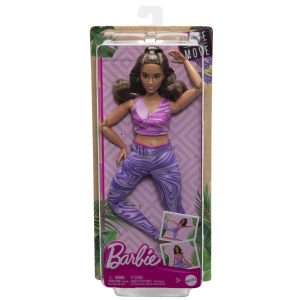 PAPUSA BARBIE MADE TO MOVE SATENA CU TOP ROZ