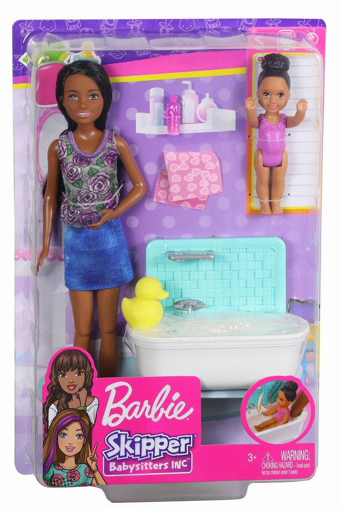 Papusa Barbie Mamica Bruneta Cu Bebelus