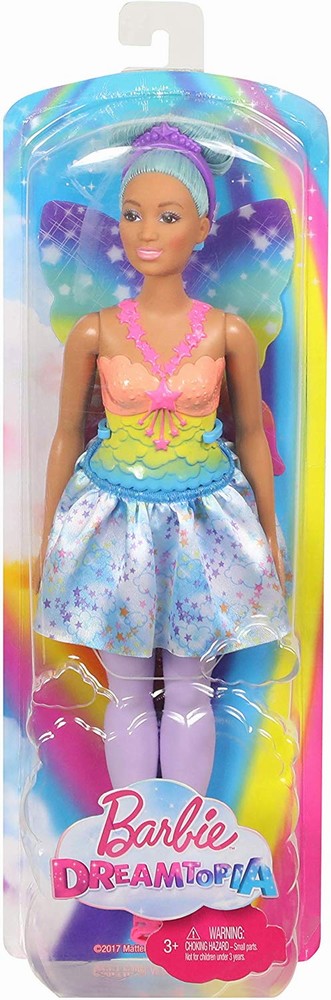 Papusa Barbie Printesa Zana Cu Parul Albastru