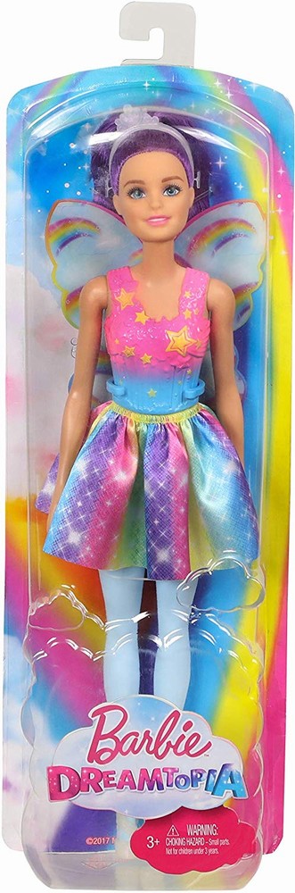 Papusa Barbie Printesa Zana Cu Parul Mov