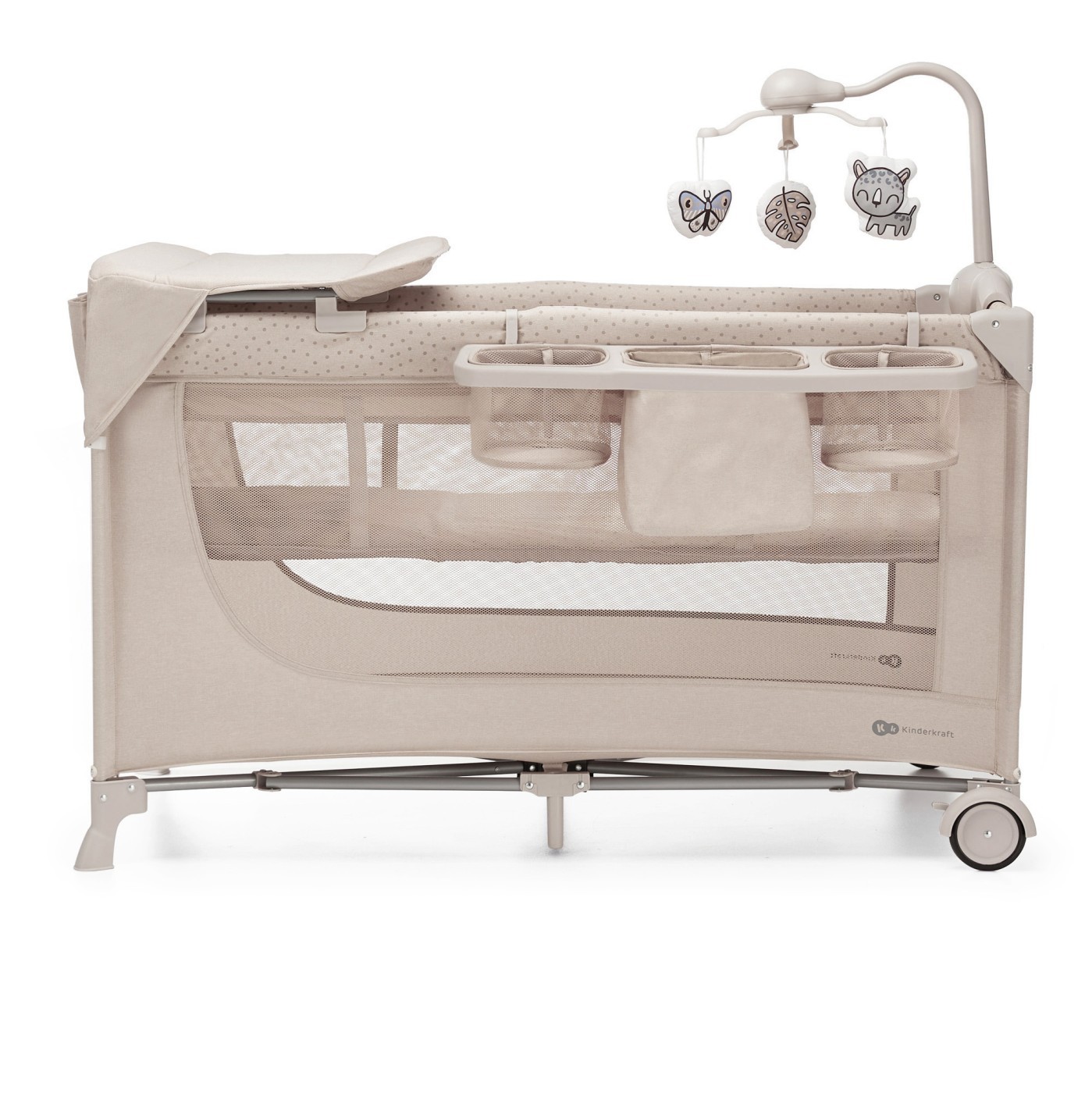 Patut Travel Kinderkraft JOY2, Cu Accesorii, Beige