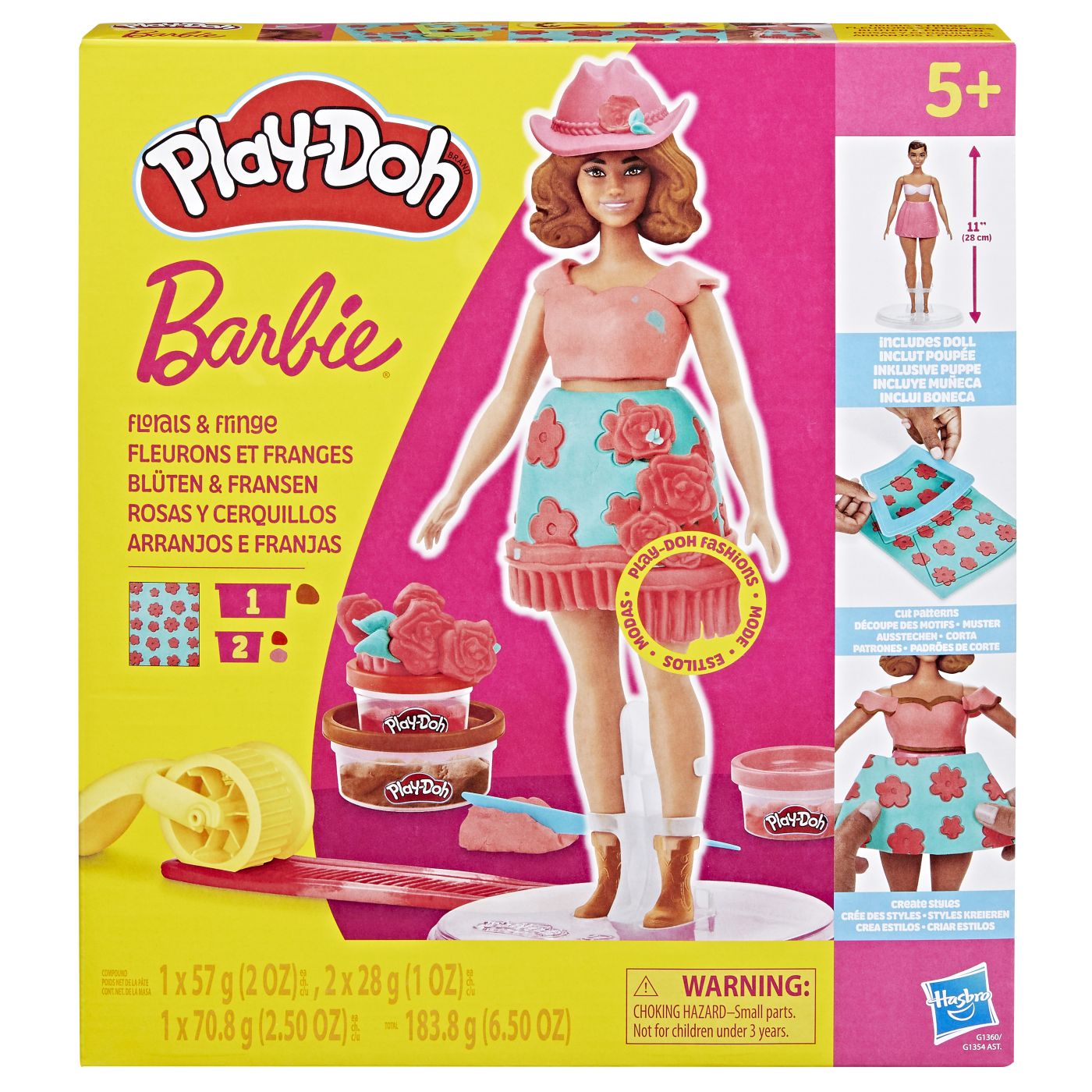 PLAY DOH BARBIE SET CREATII VESTIMENTARE CU FLORI SI FRANJURI COWBOY