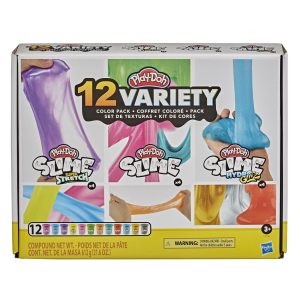 PLAY-DOH SET 12 SLIME-URI CU DIFERITE CULORI SI TEXTURI