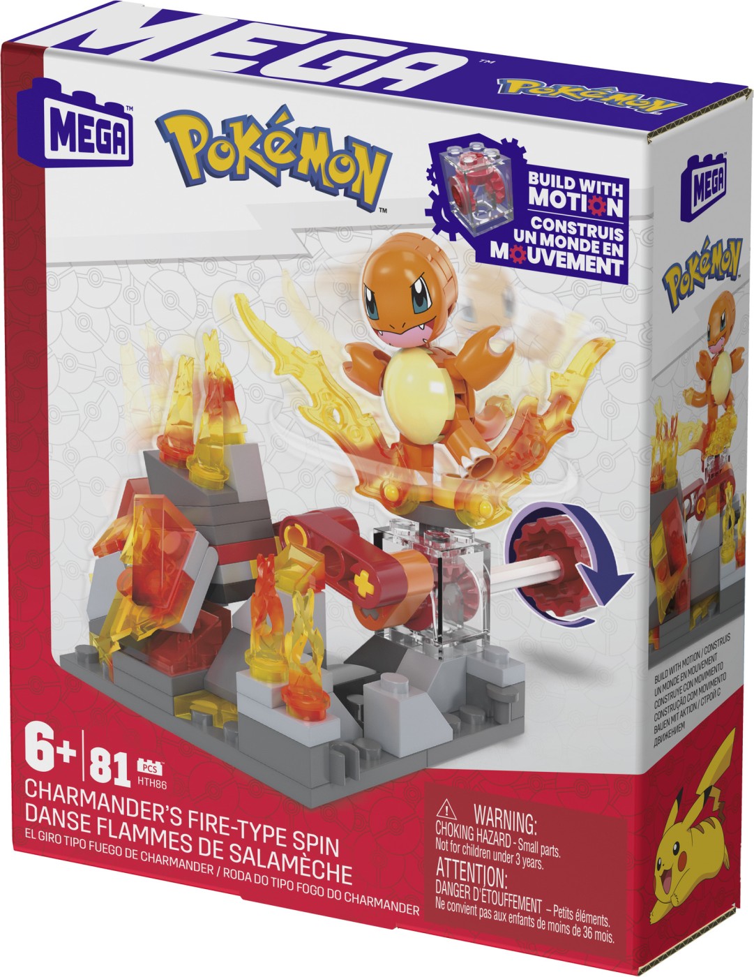 Pokemon Mega Set De Constructie Roata De Foc A Lui Charmander