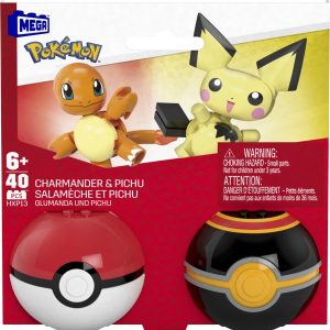 POKEMON MEGA SET DOUA BILE CHARMANDER SI PICHU 40 PIESE