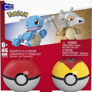 POKEMON MEGA SET DOUA BILE SQUIRTLE SI CUBONE 45 PIESE
