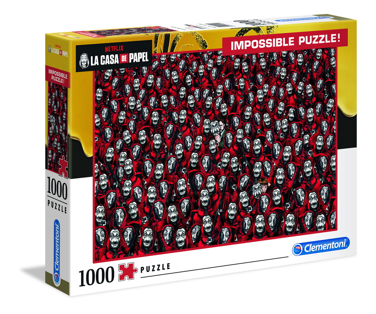 PUZZLE IMPOSSIBLE LA CASA DE PAPEL 1000 DE PIESE CLEMENTONI