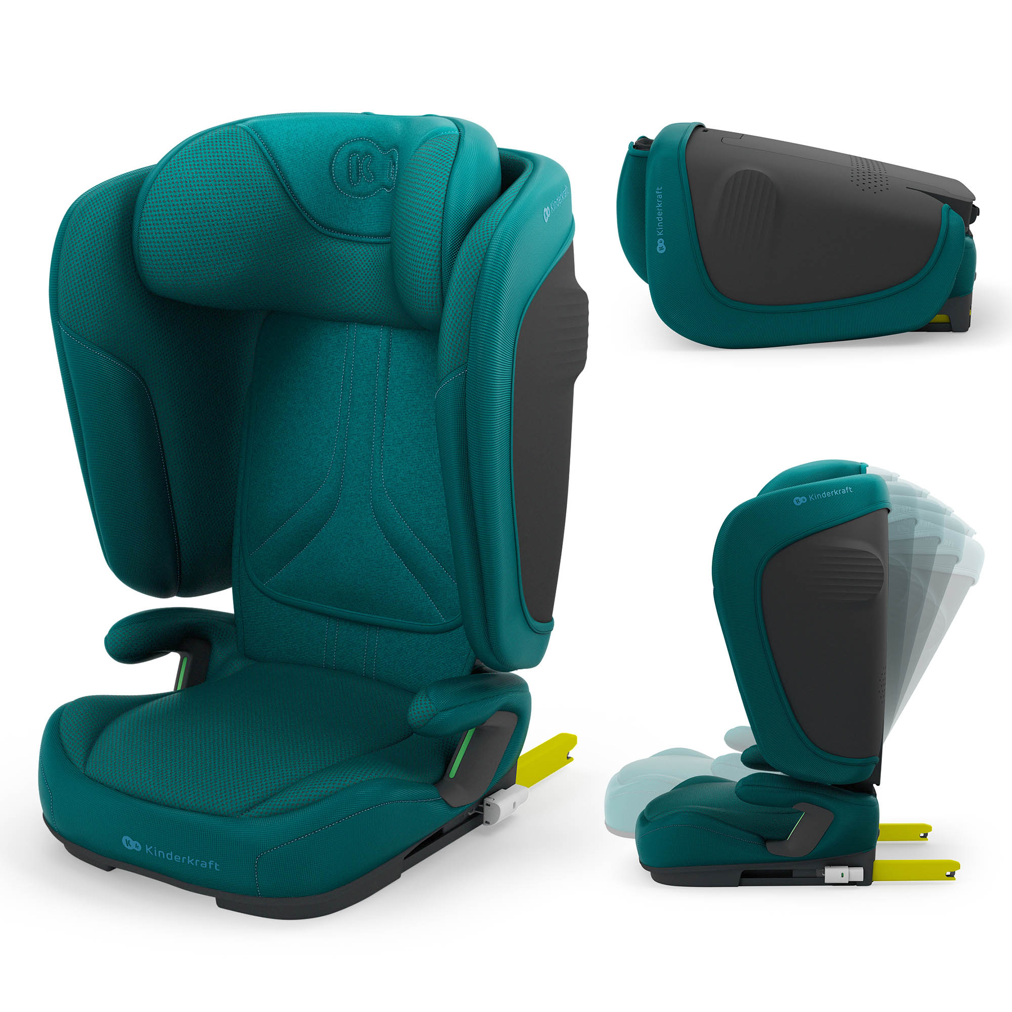SCAUN AUTO KINDERKRAFT UNITY2 100-150 CM, GREEN