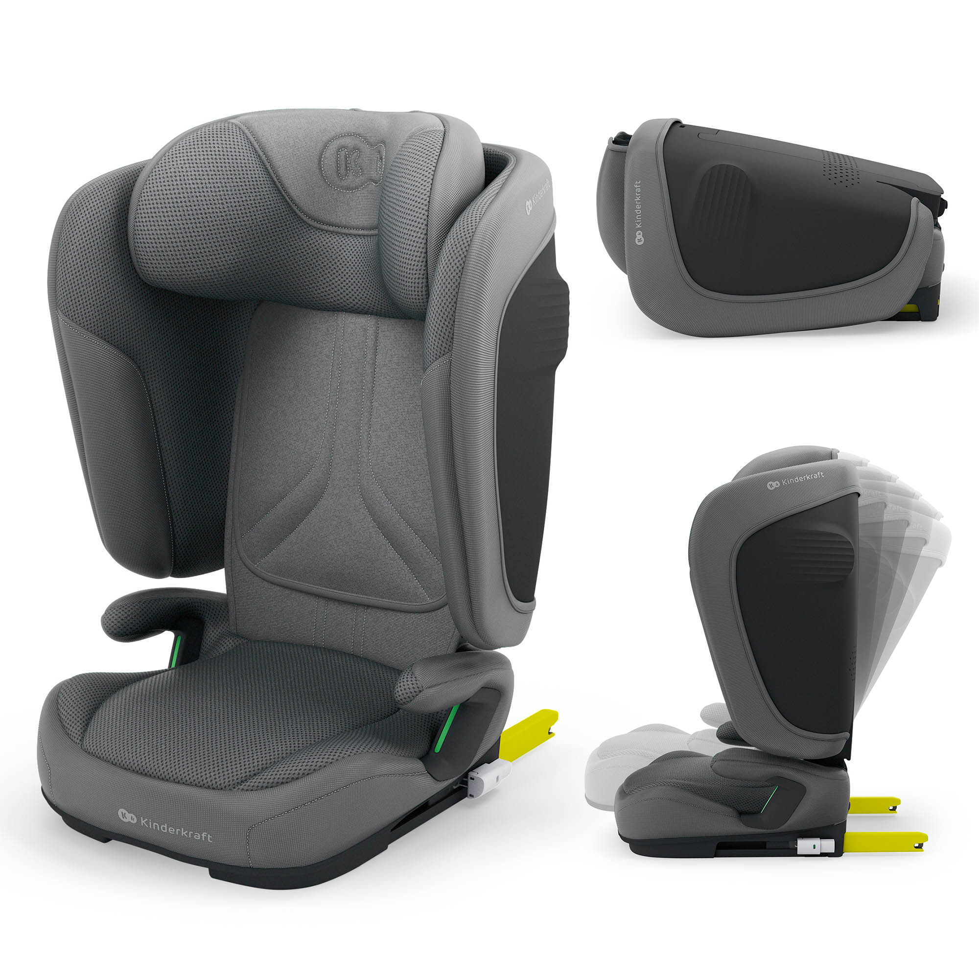 SCAUN AUTO KINDERKRAFT UNITY2 100-150 CM, GREY
