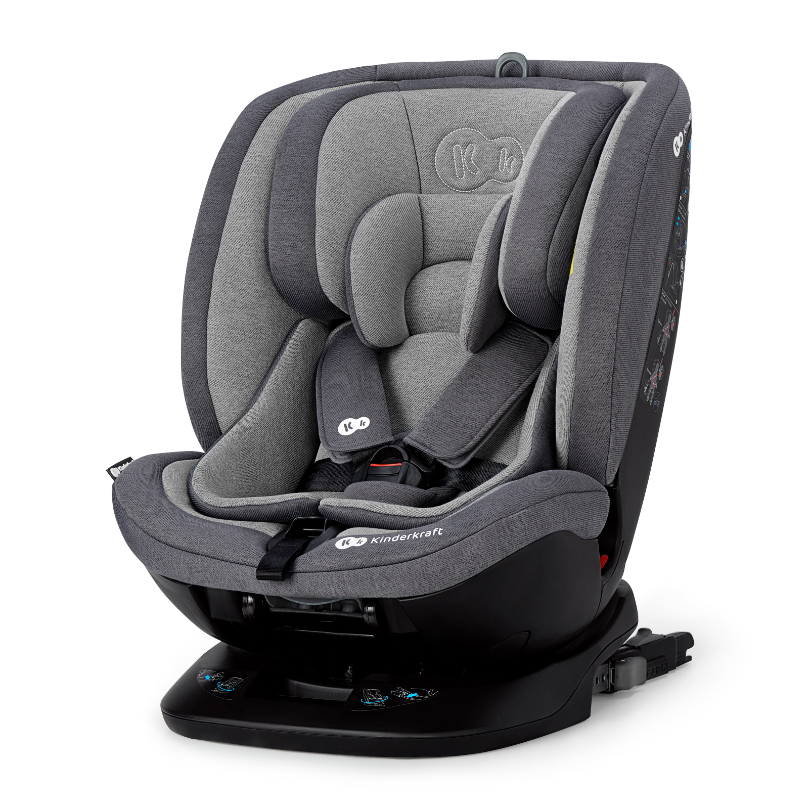 SCAUN AUTO KINDERKRAFT XPEDITION ROTATIV, 0-36 KG, CU ISOFIX, GREY