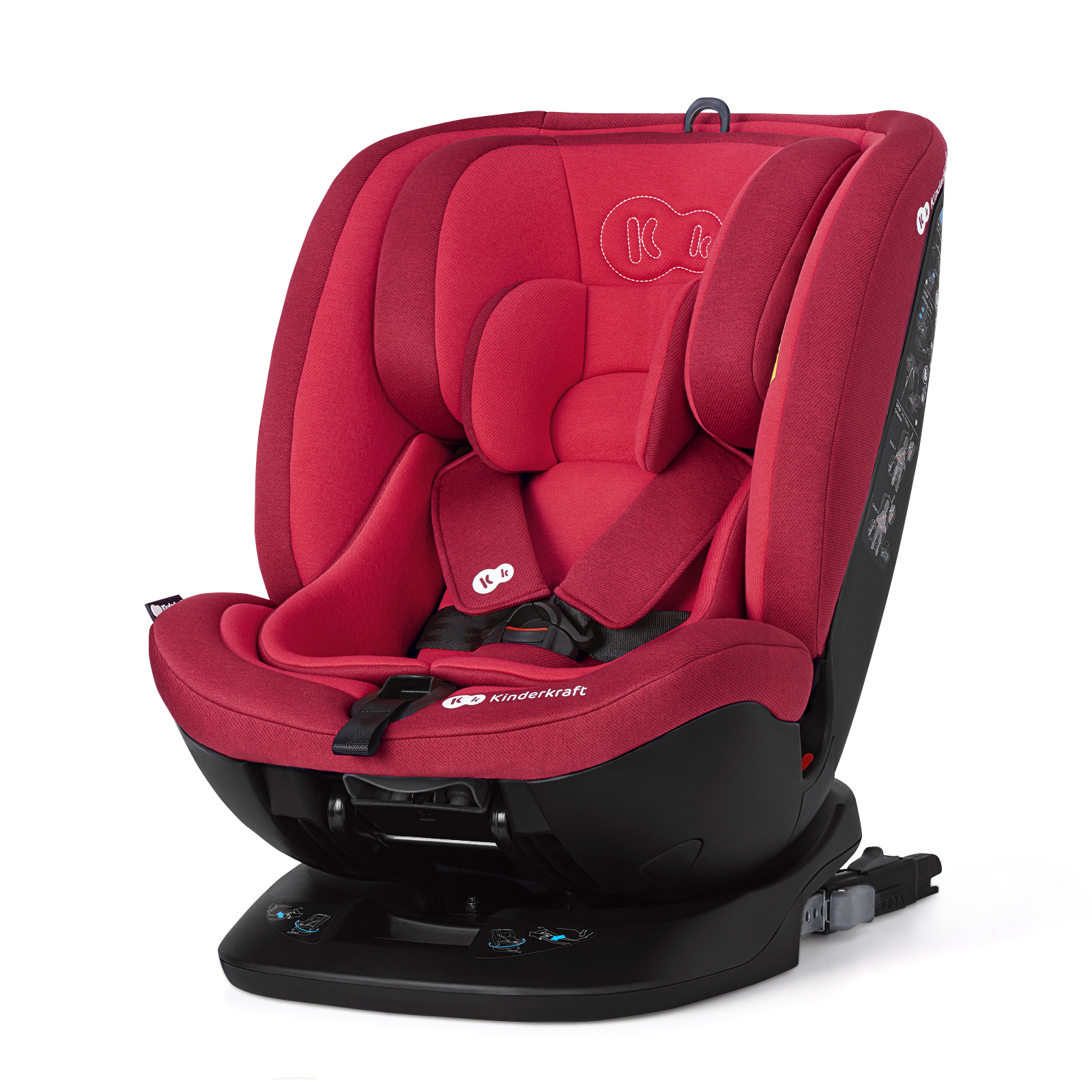 Scaun Auto Kinderkraft Xpedition Rotativ, 0-36 Kg, Cu Isofix, Red