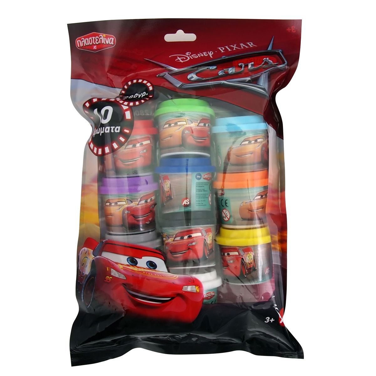 Set 10 Borcanase Cu Plastilina Cars