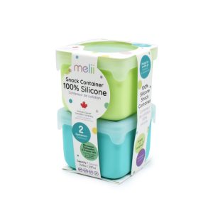 SET 2 RECIPIENTE SILICON, MELII, BLUE LIME
