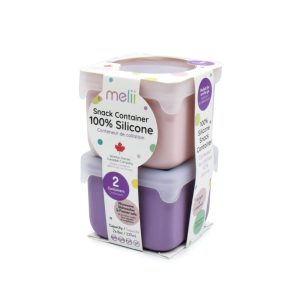 SET 2 RECIPIENTE SILICON, MELII, PINK PURPLE