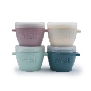 SET 4 RECIPIENTE SILICON SNAP&GO, MELII LUXE, 4*118 ML