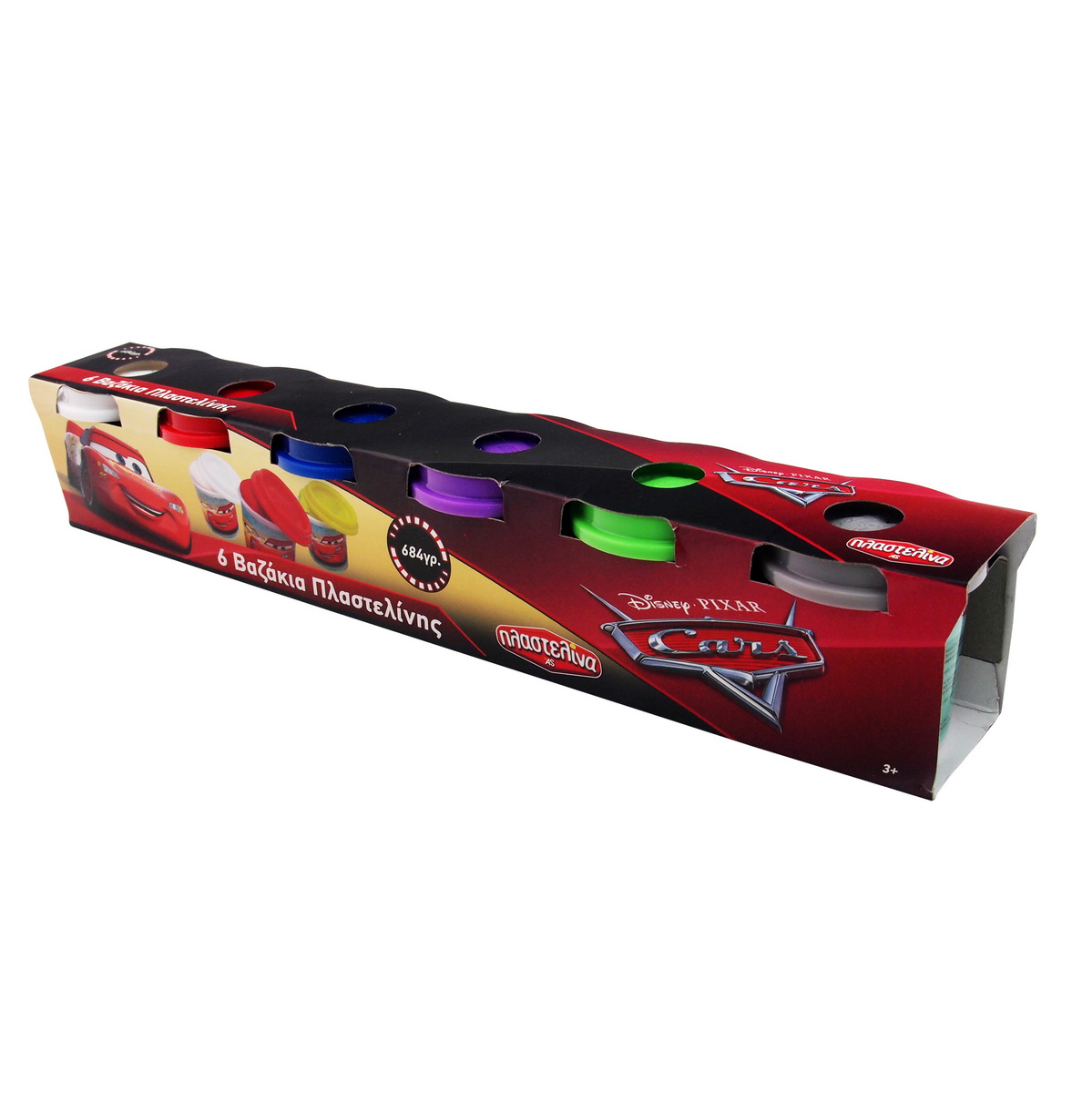 Set 6 Borcanase Cu Plastilina Cars