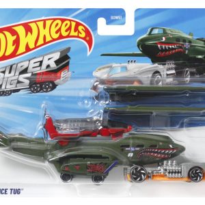 SET AVION SI MASINA HOT WHEELS SUPER RIGS TURBOLENCE TUG