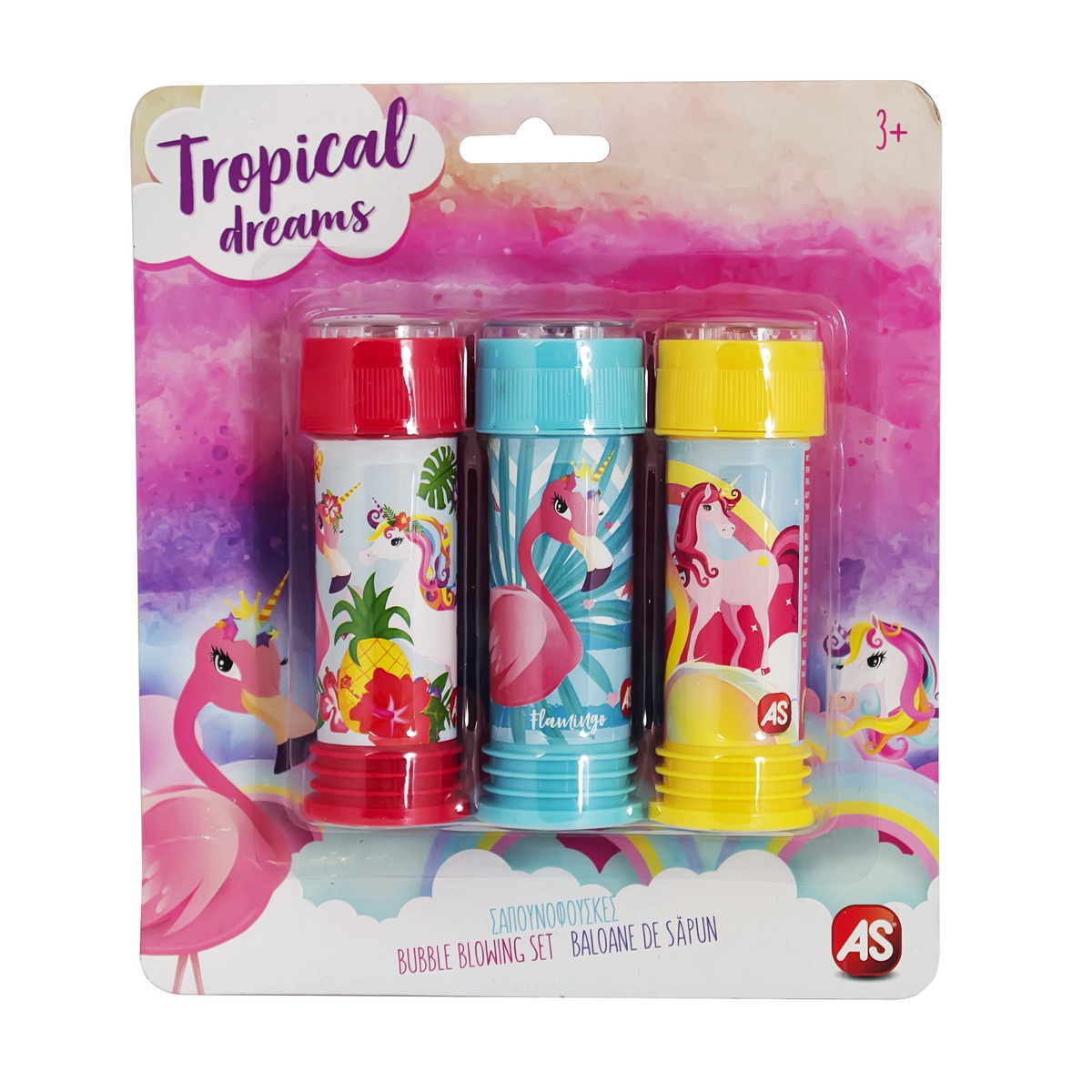 Set Flamingo 3 Tuburi Baloane De Sapun