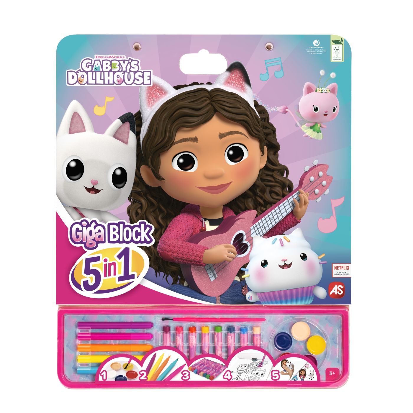 SET PENTRU DESEN GIGA BLOCK 5 IN 1 GABBY DOLLHOUSE