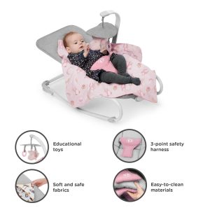 SEZLONG 3 IN 1, KINDERKRAFT FELIO 2, PEONY ROSE