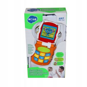 TELEFON MOBIL PORTOCALIU BEBE CU LUMINI SI SUNETE