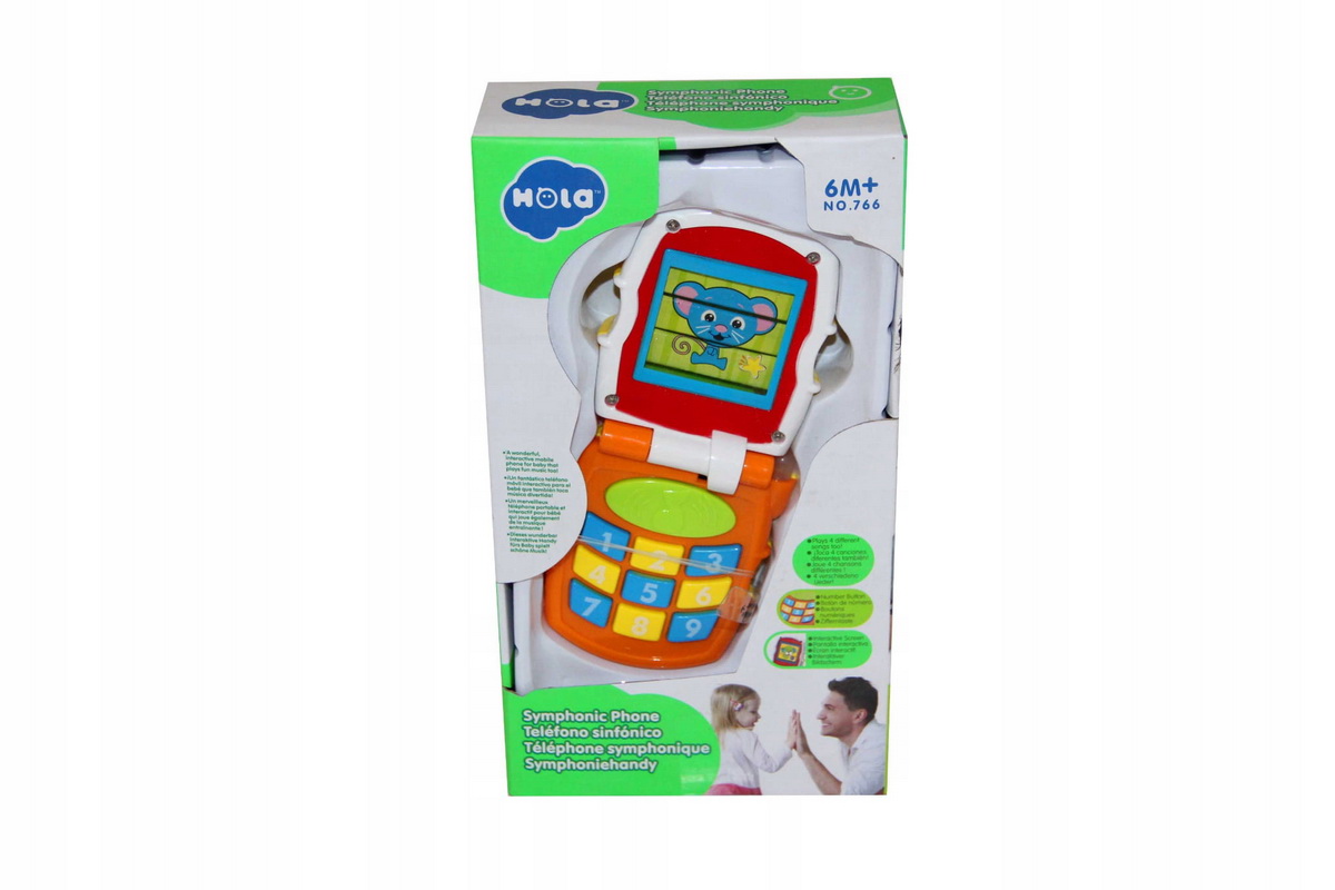 TELEFON MOBIL PORTOCALIU BEBE CU LUMINI SI SUNETE