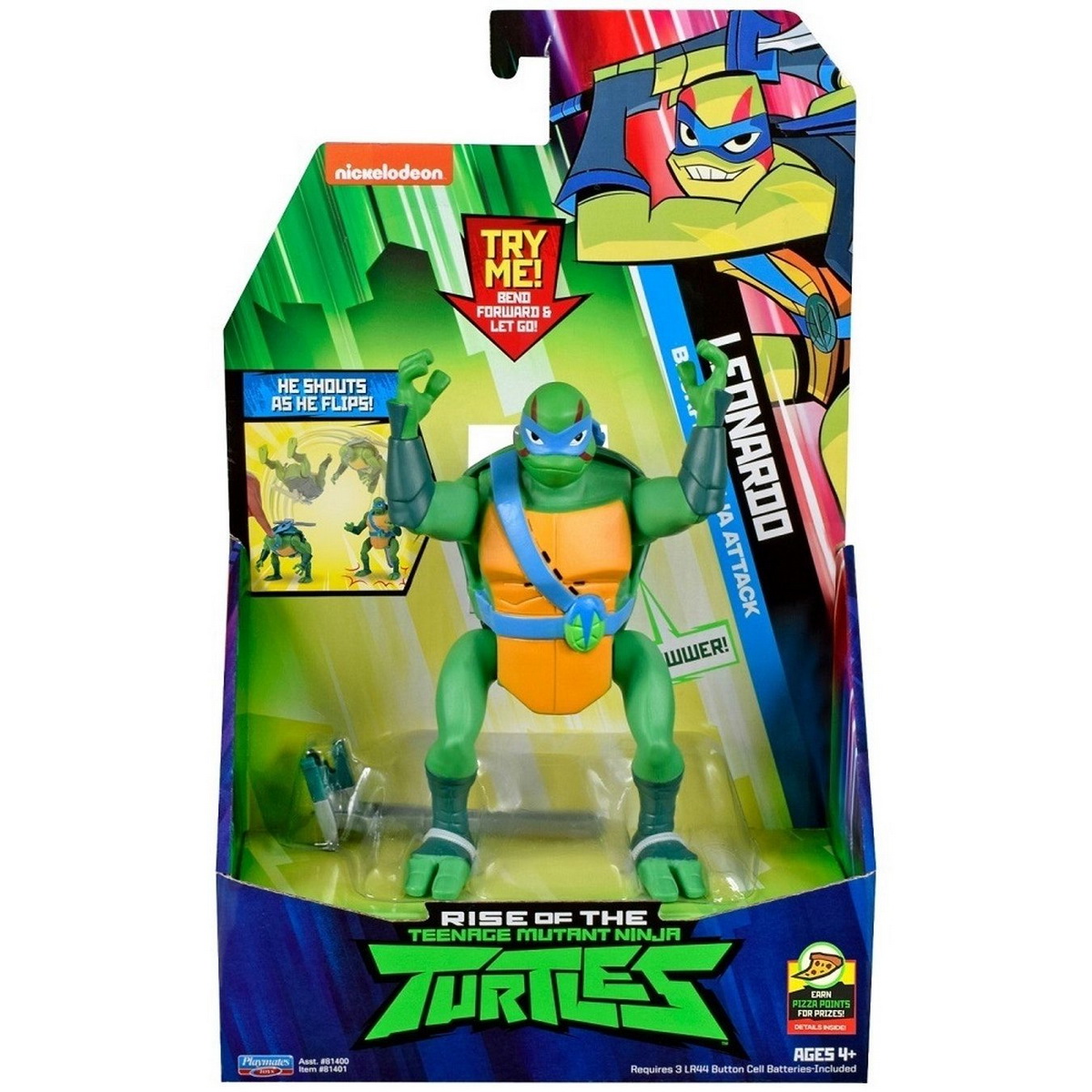 TESTOASELE NINJA FIGURINA LEONARDO SARE PESTE CAP