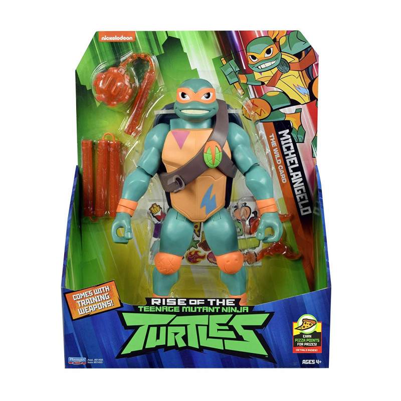 TESTOASELE NINJA FIGURINA MICHELANGELO GIGANT CU ACCESORII DE LUPTA