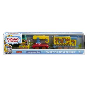 THOMAS LOCOMOTIVA MOTORIZATA MUDDY FIX EM UP FRIENDS CU 2 VAGOANE