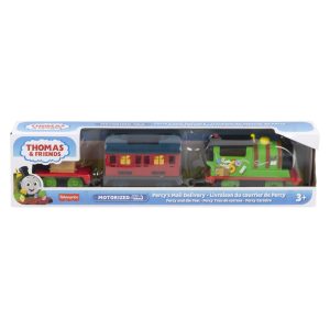 THOMAS LOCOMOTIVA MOTORIZATA POSTASUL PERCY CU 2 VAGOANE