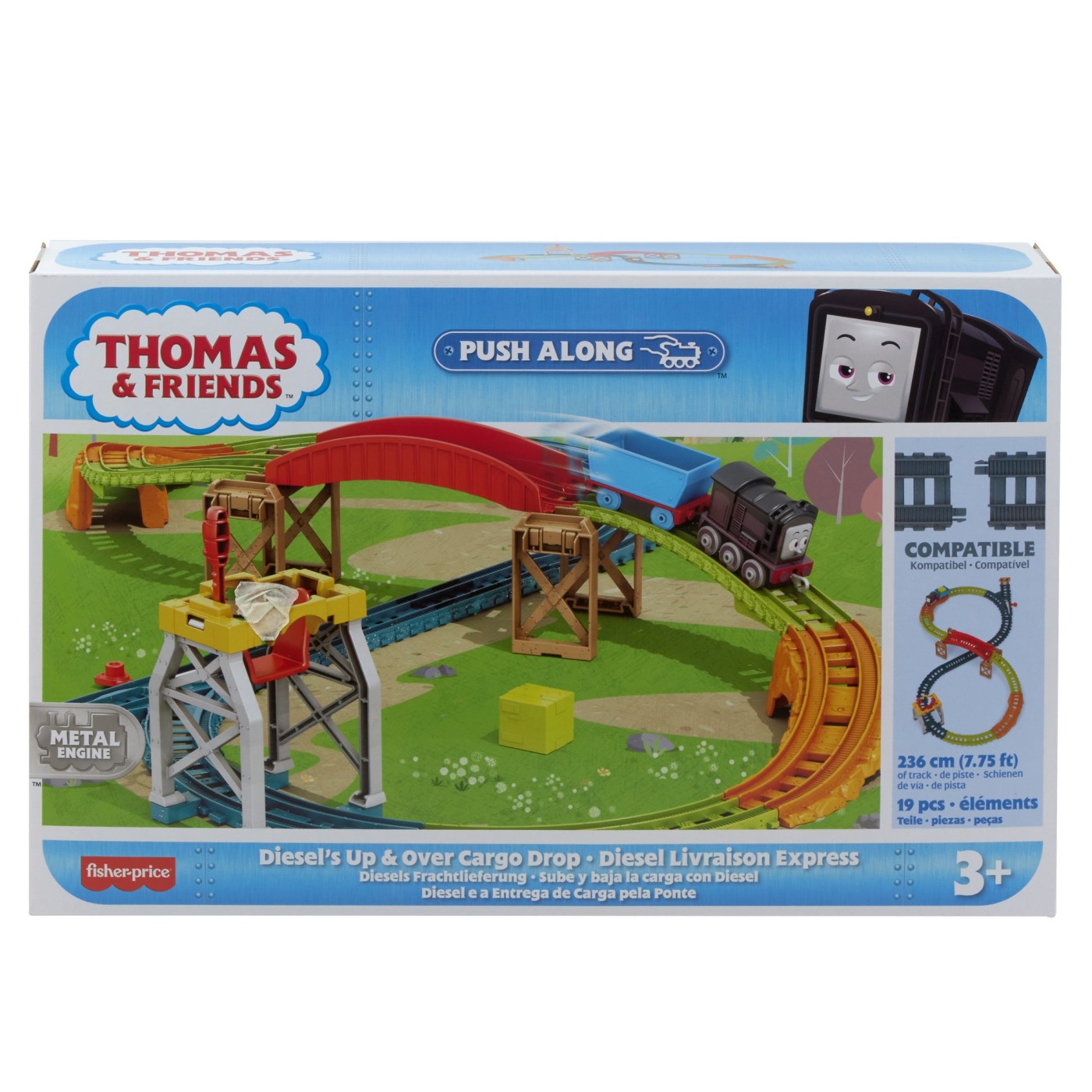 Thomas Set De Joaca Cu Locomotiva Push Along Diesel Si Accesorii