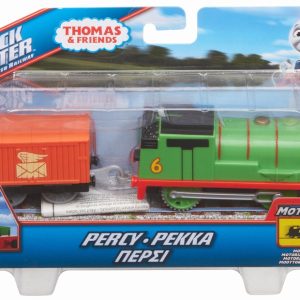 THOMAS TRACKMASTER LOCOMOTIVA PERCY CU VAGON