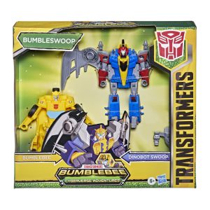 TRANSFORMERS CYBERVERSE FIGURINE BUMBLEBEE SI DINOBOT SWOOP 14CM