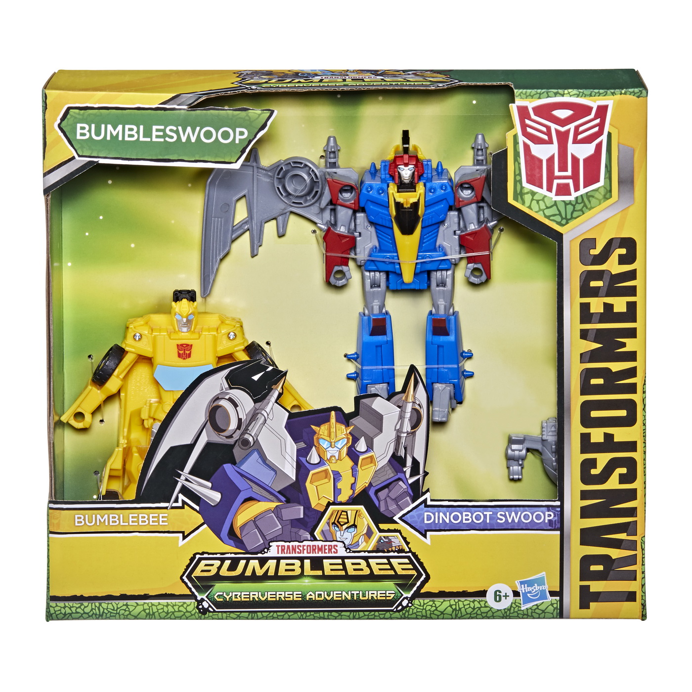 TRANSFORMERS CYBERVERSE FIGURINE BUMBLEBEE SI DINOBOT SWOOP 14CM