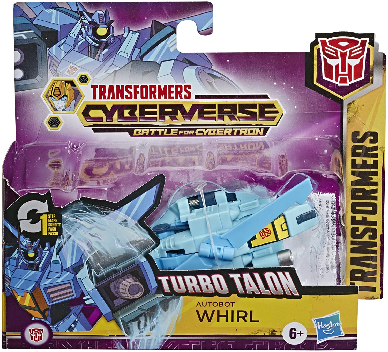TRANSFORMERS ROBOT VEHICUL CYBERVERSE 1 STEP AUTOBOT WHIRL
