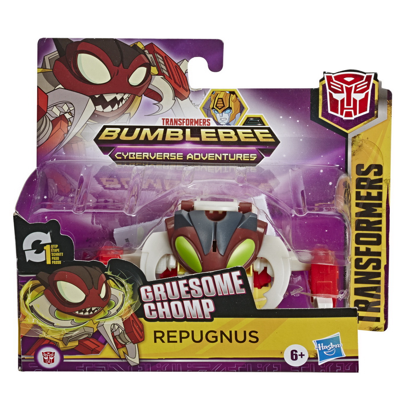 TRANSFORMERS ROBOT VEHICUL CYBERVERSE 1 STEP DECEPTICON REPUGNUS