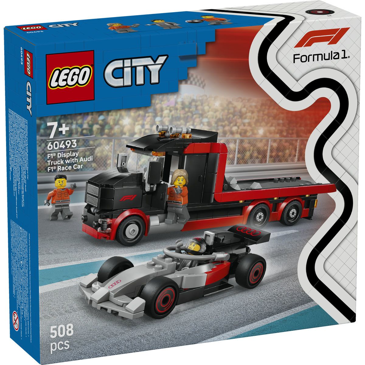 LEGO City Camion De Prezentare F1 Cu Masina De Curse Audi F1 60493
