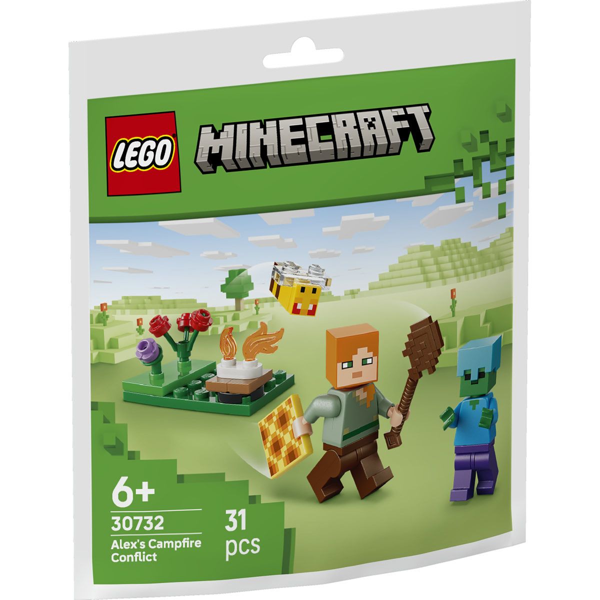 LEGO Minecraft Conflict La Focul De Tabara Al Lui Alex 30732