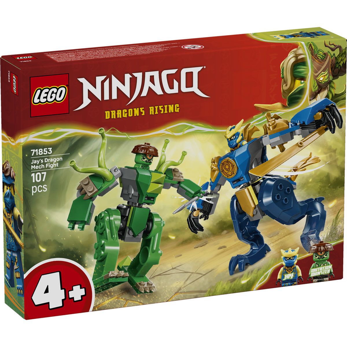 LEGO NINJAGO ROBOTUL DRAGON AL LUI JAY IN LUPTA 71853