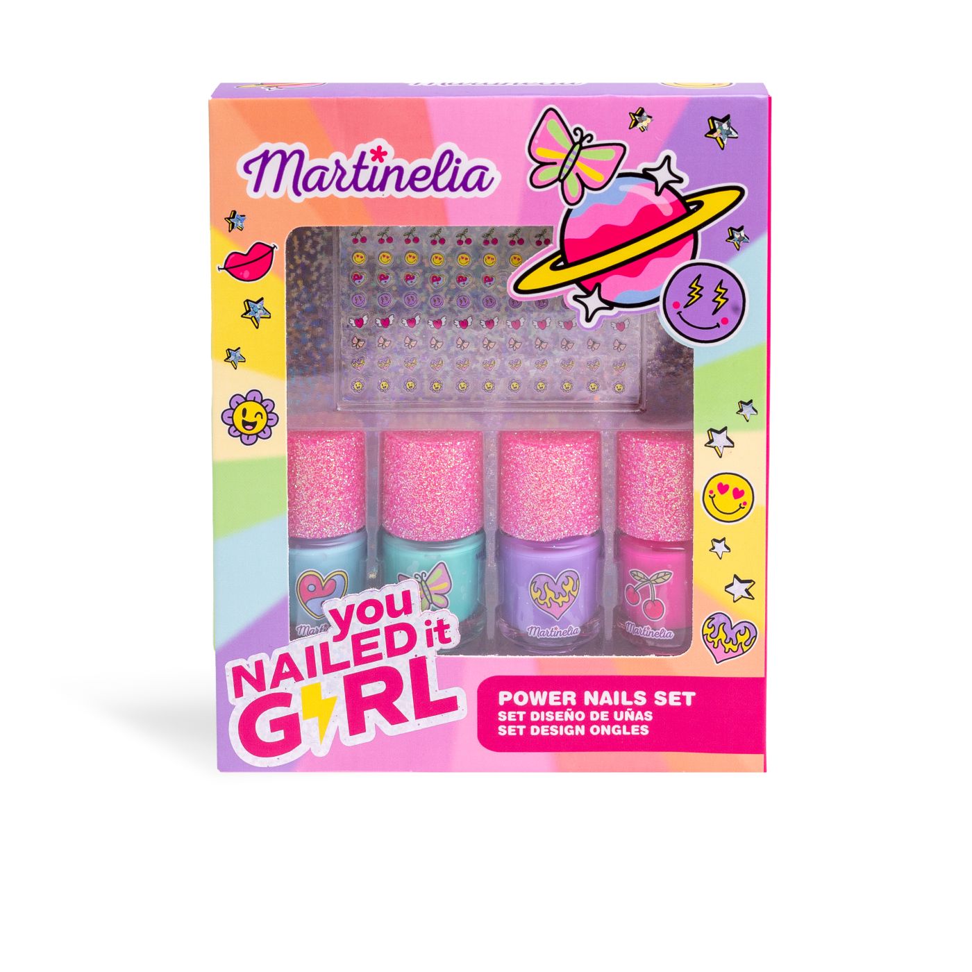 MARTINELIA SUPER GIRL SET 4 LACURI DE UNGHII SI ACCESORII